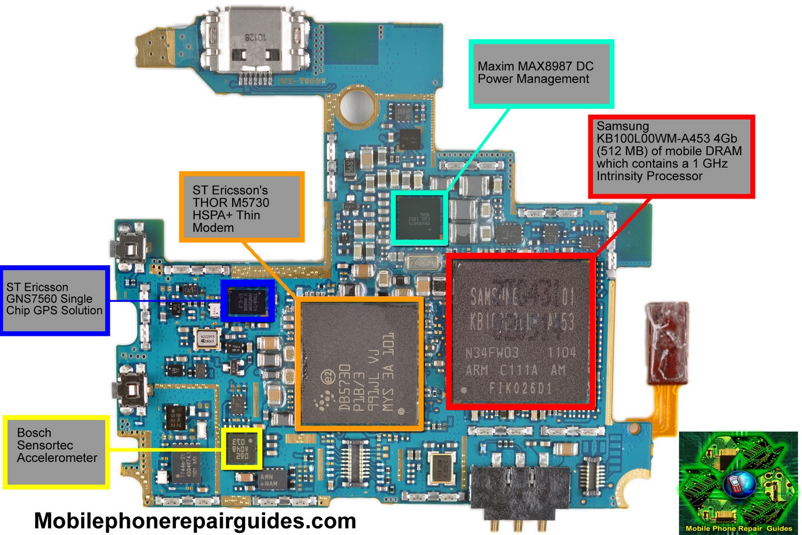 Samsung Galaxy S 4G PCB Board Components Layout ~ Mobile